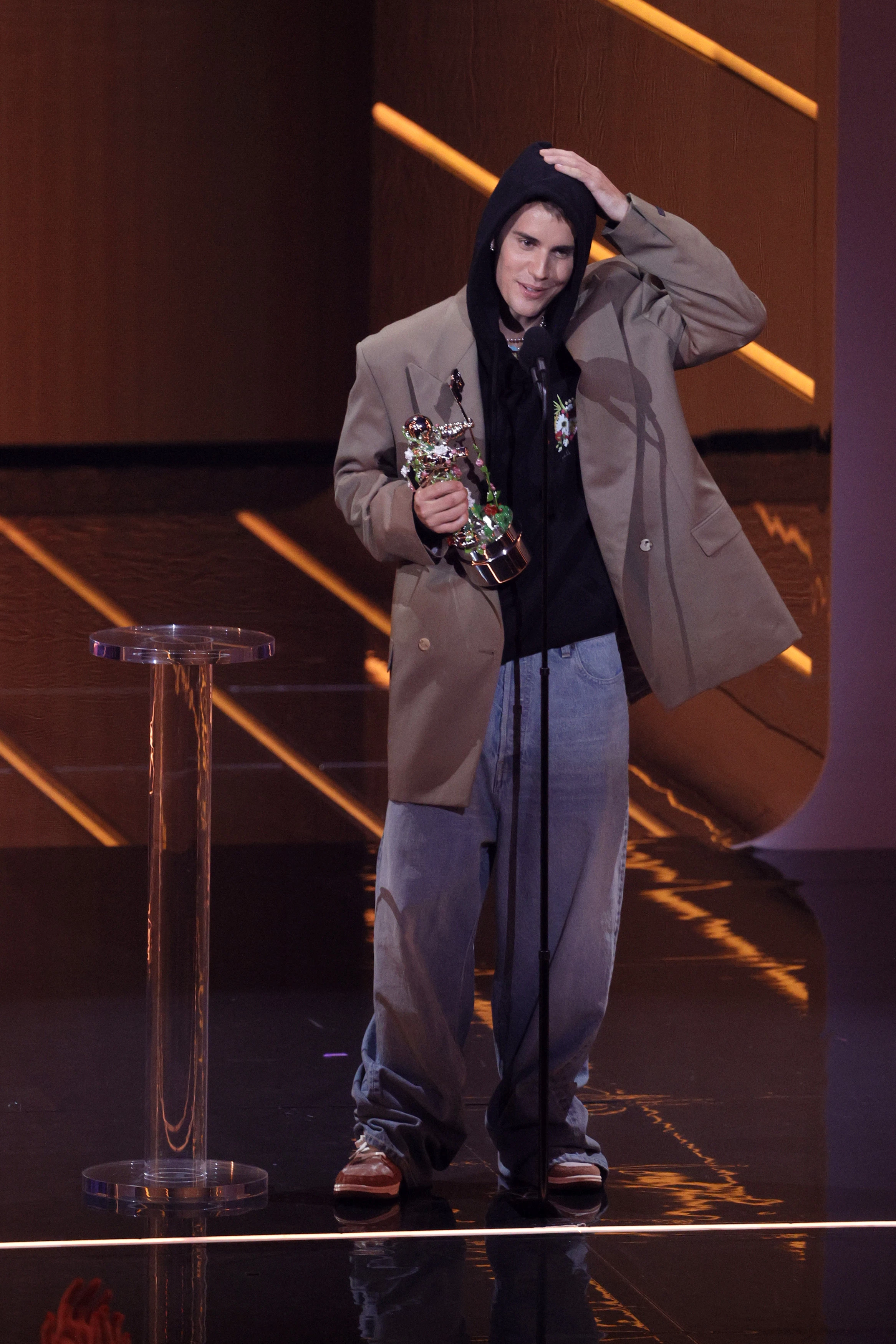 Джастін Бібер на під час церемонії вручення премії MTV Video Music Awards 20213