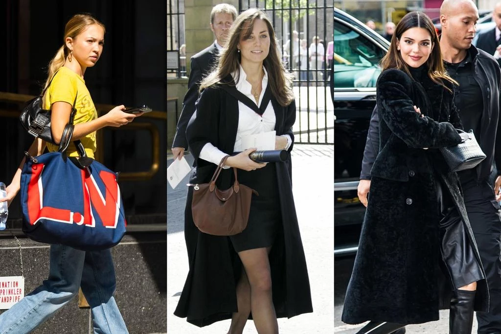 Ліла Мосс, Кейт Міддлтон, Кендалл Дженнер, — всі з сумкою Longchamp Le Pliage0