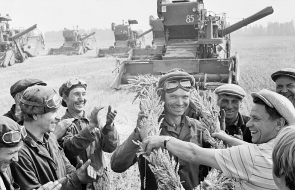 Колгоспників називали головними годувальниками країни. Колхозников называли главными кормильцами страны.