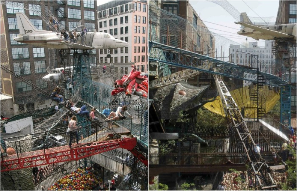 Дитячий майданчик при музеї. Детская площадка при музее.