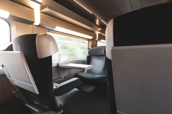Сидіння поїзда TGV, Париж, Франція, Європа