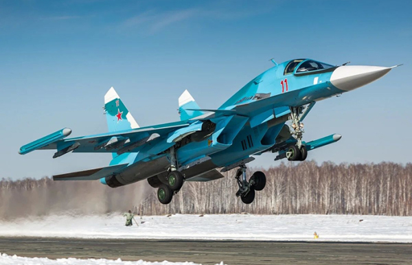 Винищувач-бомбардувальник Су-34. Истребитель-бомбардировщик Су-34.