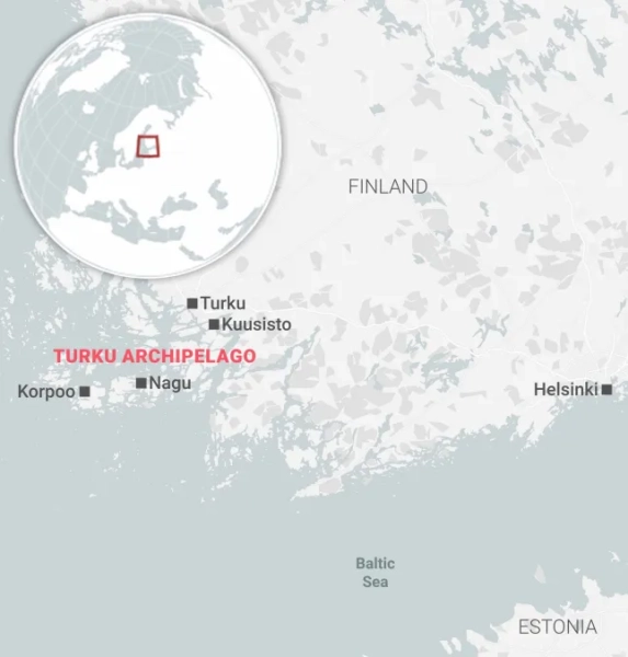Мапа архіпелагу Турку