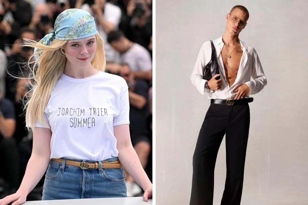 Елль Феннінг з ременем Gucci GG, Gucci весна-літо 20264