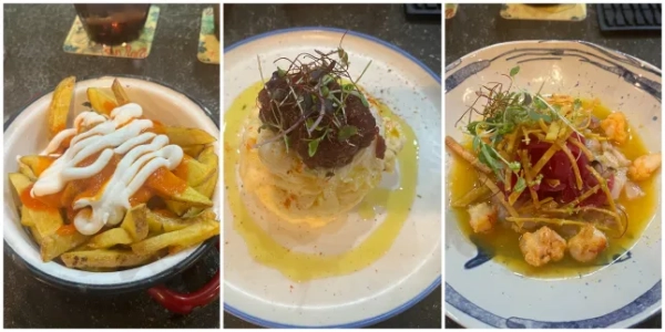 Я з'їв здорову порцію картоплі фрі (patatas bravas), севіче та тартару з тунця з картоплею (фото: Sama Ansari Pour)