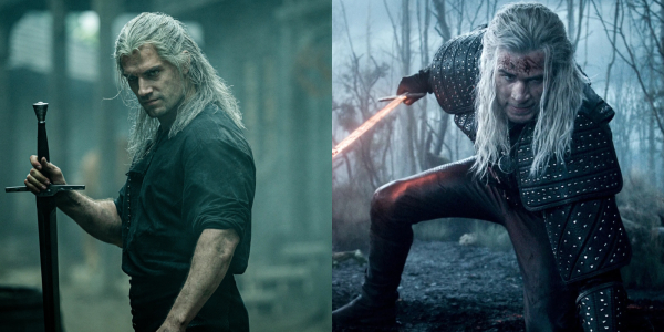 Генрі Кавілл та Ліам Хемсворт у ролі Геральта у серіалі «Відьмак» Генри Кавилл и Лиам Хемсворт в роли Геральта в сериале «Ведьмак»