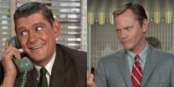 Дік Йорк та Дік Сарджент у ролі Деріна Стівенса у серіалі «Моя дружина мене приворожила» Дик Йорк и Дик Сарджент в роли Дэррина Стивенса в сериале «Моя жена меня приворожила»