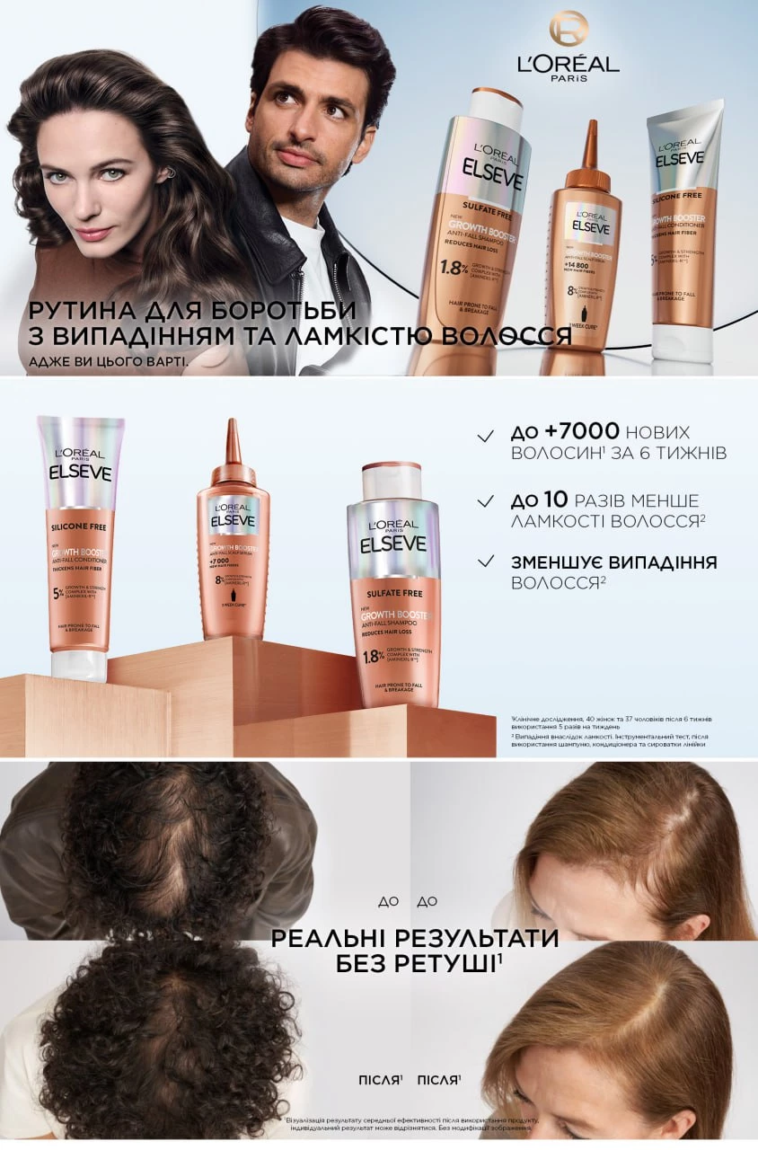 L’Oréal Paris Growth Booster: якщо волосся потребує посилення росту
1