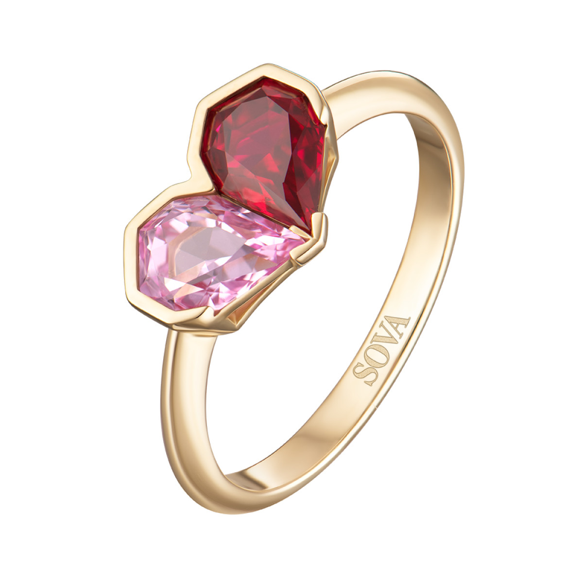 SOVA LOVERS: ювелірні вироби з синтетичними сапфірами у двох кольорах кохання
9