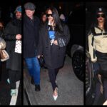 Ріанна одягла шкіряно-замшеві чоботи, сорочку-регбі та овчинне пальто Prada.