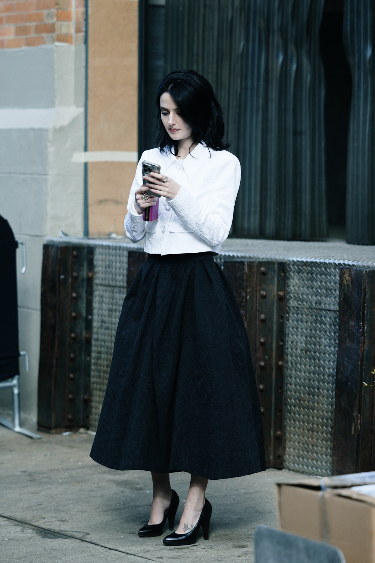 Вулична мода з Нью-Йоркського тижня моди.
12