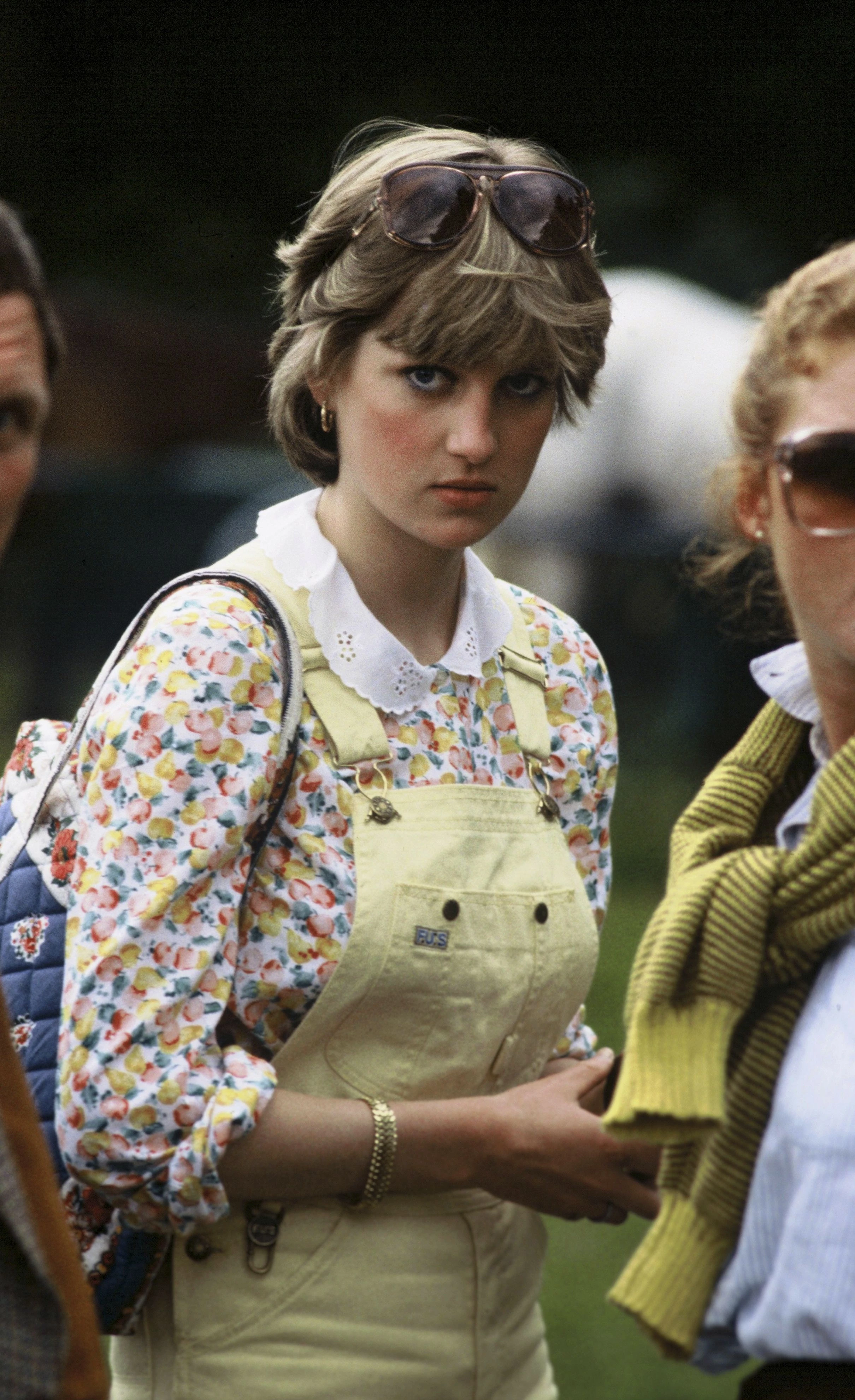 Lady Diana Spencer at a polo match at Cowdray Park Polo Club in West Sussex, July 12, 19810